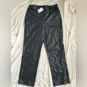 Faux Black Leather Pants